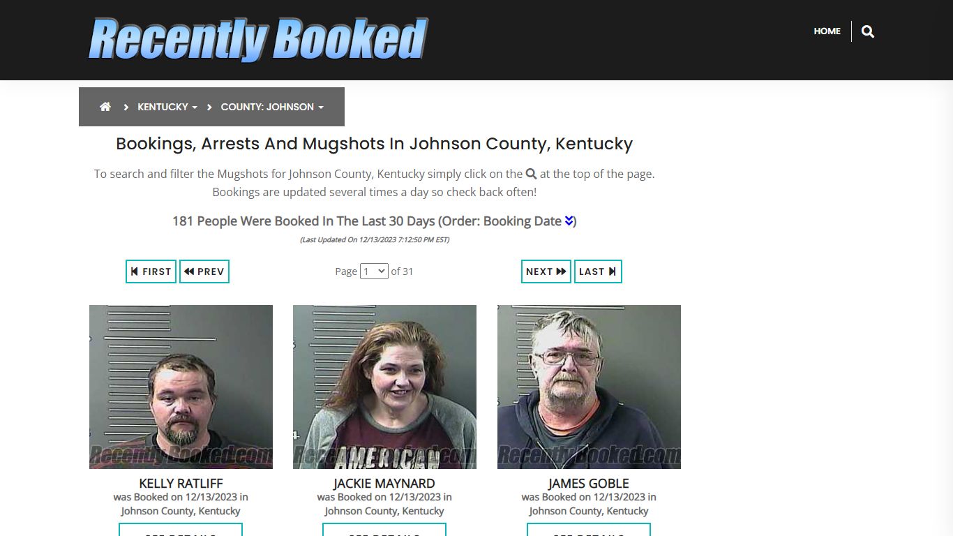 Bookings, Arrests and Mugshots in Johnson County, Kentucky